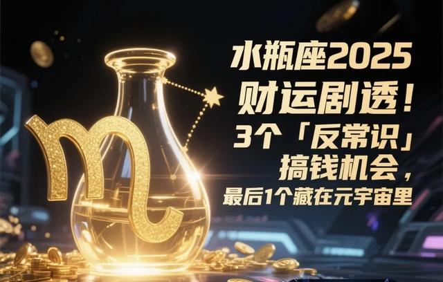 水瓶座2025财运剧透！3个「反常识」搞钱机会 最后1个藏在元宇宙里