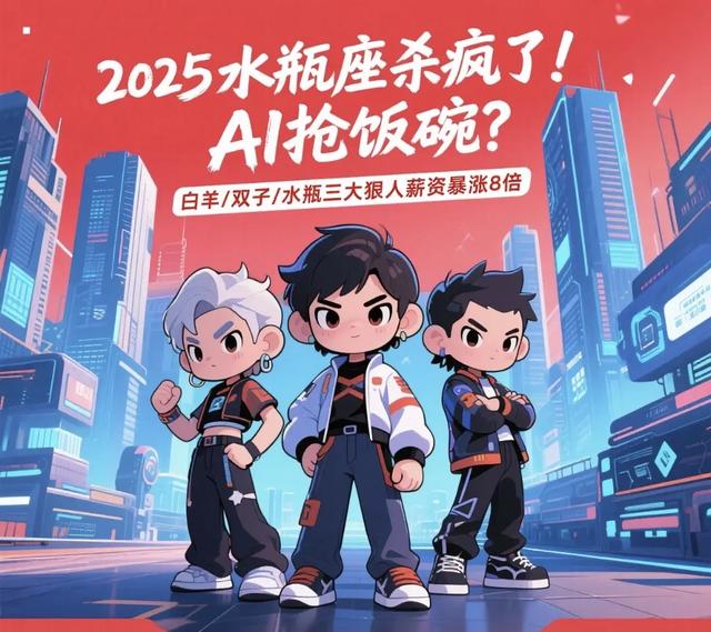 2025水瓶座杀疯了！AI抢饭碗 白羊/双子/水瓶三大狠人薪资暴涨8倍