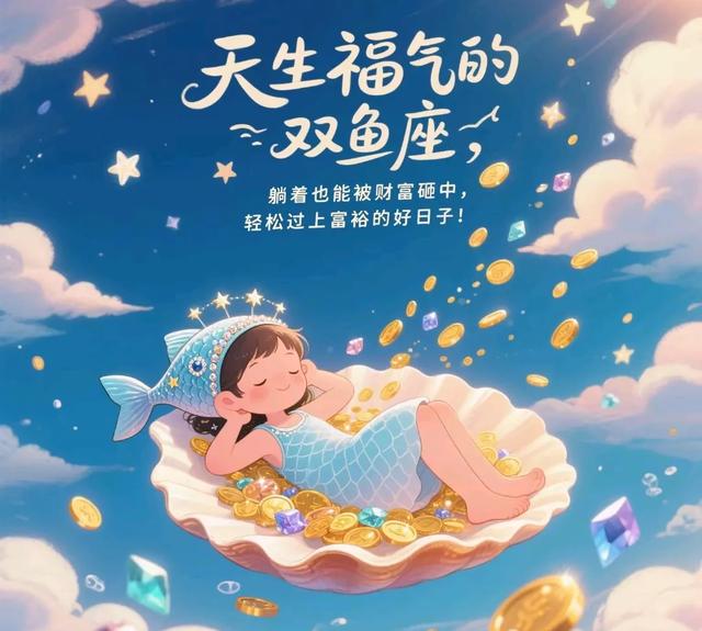 天生福气的双鱼座，躺着也能被财富砸中，轻松过上富裕的好日子！